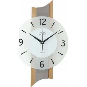 Hodiny TICHÉ SKLENĚNÉ DŘEVĚNÉ HODINY NA ZEĎ NS19034.1