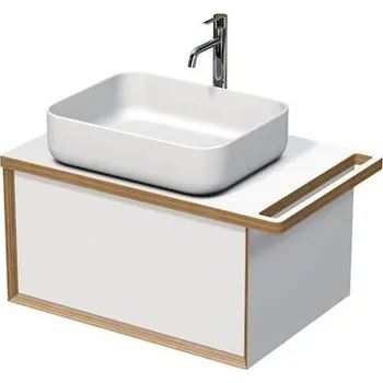 Koupelnový nábytek Koupelnová skříňka pod umyvadlo s držákem ručníku Naturel Oxo Multi 78x39x50 cm bílá mat OXOMULTI70KDLP