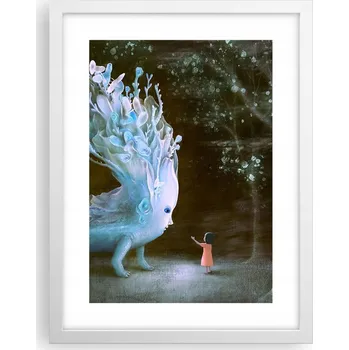 Obraz Obraz plakát v bílém rámu do obýváku 30x40 abstrakce plakáty na zeď