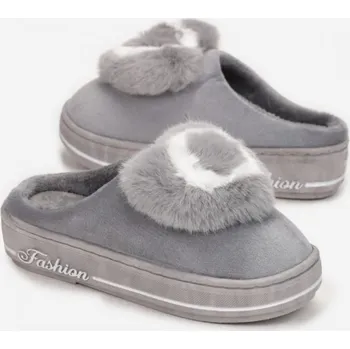 Dámské pantofle Pohodlné dámské papuče šedé C32-MIX4, VELIKOST 36/37