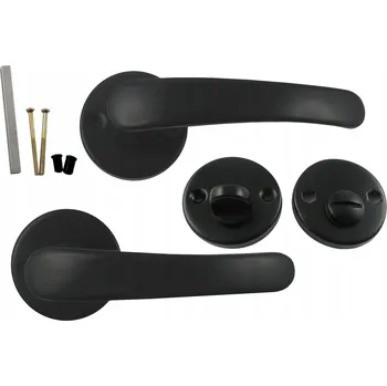 Dveřní kování Vnitřní klika AAMETa, štítek kulatý, štítek s WC zámkem