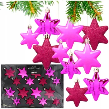 Vánoční dekorace Zdobená Vánoční Koule , Hladká Vánoční Koule , vánoční koule cetek 6 cm 16 ks