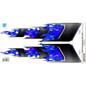 Samolepicí dekorace na vozidlo NÁLEPKA SAMOLEPKA ZNAK TATTOO NA AUTO PLAMENY Z VÝFUKU 2 ks 47,5 x 9 Cm