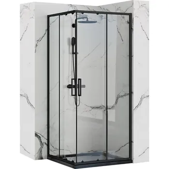 REA - Sprchový kout Punto 80x80 černý REA-K4800
