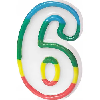 Svíčka Svíčka PartyPal číslice 6 vícebarevná