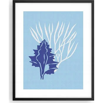 Obraz Foto obraz plakát v černém rámu 40x50 mušle plakáty do obýváku