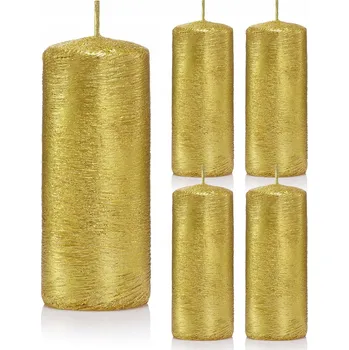 Svíčka Tradiční parafínová svíčka bez vůně Drobo 5 ks