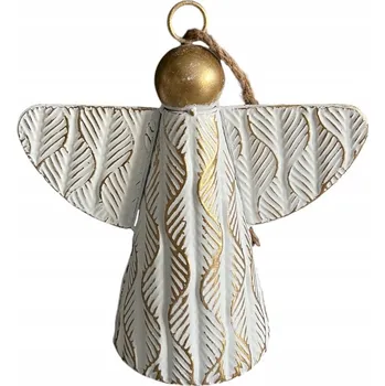 Obraz ANDĚL VÁNOČNÍ DEKORACE ZVONEK KOVOVÝ ANDĚL