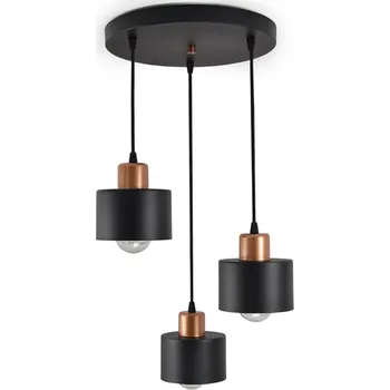 STROPNÍ SVÍTIDLO LUSTR 382-D3 MĚDĚNÝ EDISON LOFT