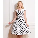 H&R London Puntíkované retro šaty Tammy Velikost: XL (UK 16)