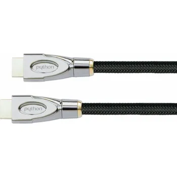 Video kabel PYTHON HDMI« 2.1 kabel 8K UHD-2 Nylongeflecht schwarz 2m