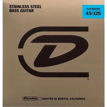 Struna pro kytaru a smyčcový nástroj DUNLOP DBFS45125 Struny pro baskytaru s plochým vinutím, 45-125