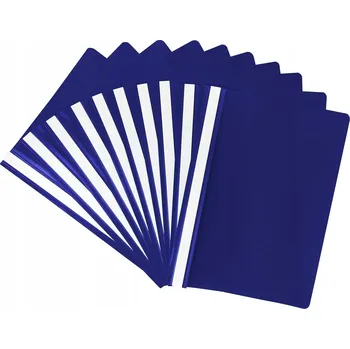 Plastový kancelářský pořadač bez závěsu PP, tmavě modrý, 10 Ks, na dokumenty