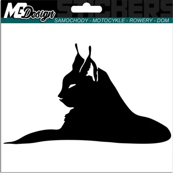 Samolepicí dekorace na vozidlo SAMOLEPKA na auto KOČKA ČERNÁ KOCOUR CAT 15x9