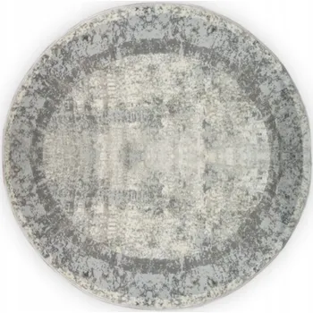 Koberec Moderní šedý Koberec ve vintage stylu, Kulatý, 120 cm