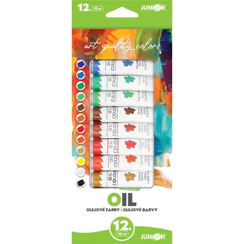 Olejová barva Barvy olejové 12ml x12 ks JUNIOR