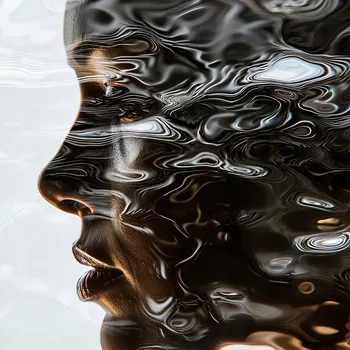 Plakát Plakát Vodní odraz tvého já - bez rámu 20 x 20 cm