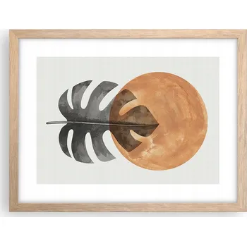 Obraz Obraz plakát v rámu světlý dub do obýváku 40x30 list foto plakáty na zeď