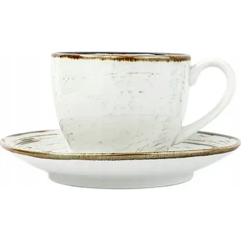 Bogucice šálek 300 ml + podšálek 16 cm Nostalgia White na kávu a čaj