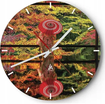 Hodiny Nástěnné hodiny do kuchyně 30x30 Zahrada Skleněné hodiny do obýváku Loft Tiché