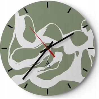 Hodiny Nástěnné hodiny do kuchyně 30x30 Minimalistické skleněné hodiny do obýváku Tiché