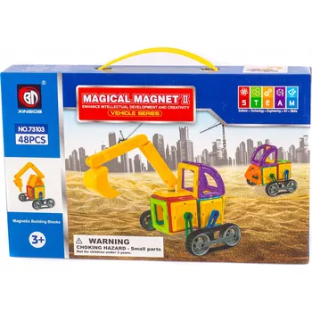 ostatní stavebnice 3D MAGNETICKÉ STAVEBNICE Stavební vozidla 4 8 dílů