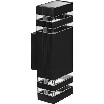 Nástěnné svítidlo VENKOVNÍ NÁSTĚNNÉ SVÍTIDLO FASÁDNÍ 2xGU10 LED černé
