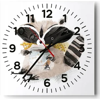 Hodiny Nástěnné hodiny do obýváku 40x40 Pro děti Tiché hodiny na skle Bez hlučný