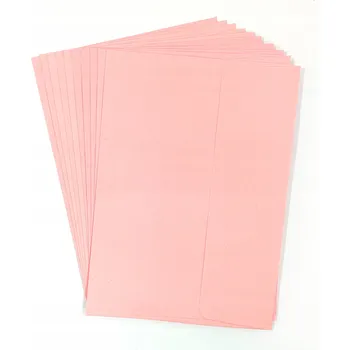 Obálka OBÁLKA OBDÉLNÍKOVÁ B6 ! HK ! 12,5 cm x 17,6 cm SVĚTLE RŮŽOVÁ 120g 10 ks