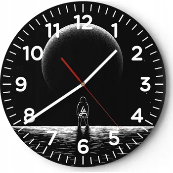 Hodiny Kuchyňské nástěnné hodiny 30x30 Kosmos Moderní skleněné hodiny do obýváku Tiché