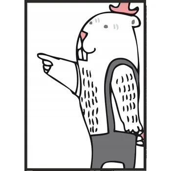 Obraz OBRAZ PLAKÁT V RÁMU 33x43 cm Bobr PD121