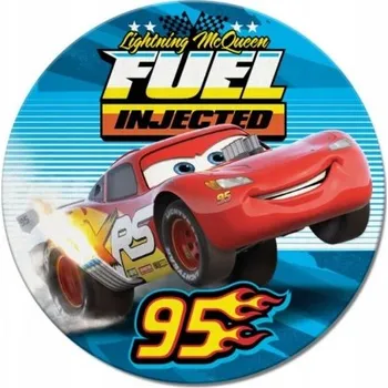 Plážový kulatý koupací ručník CARS ZYGZAK