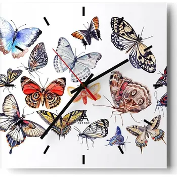 Hodiny Velké nástěnné hodiny 40x40 cm pro děti - Skleněné a tiché