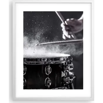Obraz Obraz plakát na zeď v bílém rámu 40x50 hudba foto plakáty do obýváku
