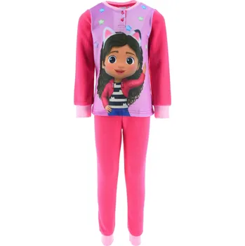 Dívčí pyžamo Tmavě růžové dívčí bavlněné pyžamo Gabby's Dollhouse Velikost: 98