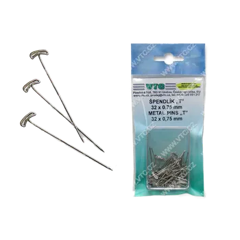Nástroj na niť a příze Špendlíky T - nerez 50 ks (Špendlíky T - nerez 50 ks)
