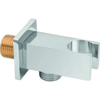 Sprchový držák INVENA - Vyústění sprchy s držákem ruční sprchy SC-P1-033-O