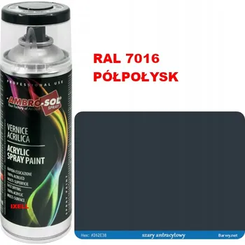 Barva ve spreji Polomatný RAL 7016 antracit SPRAY 400ml profesjonal-line HQ Ambrosol 1233