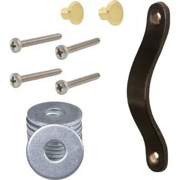 KOŽENÁ ÚCHYTKA ÚCHYTKY NÁBYTKOVÁ RUKOJEŤ PREMIUM PRAVÁ KŮŽE 65 MM