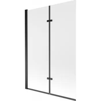 Vanová zástěna MEXEN - Castor vanová zástěna 2-křídlo 120 x 150, dekor, černá 892-120-002-70-30