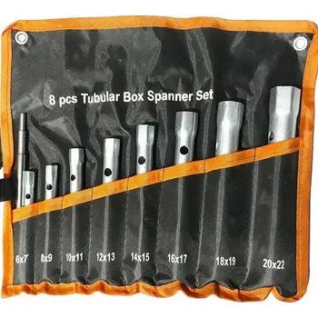 Klíč Doplňkový sortiment Klíč trubkový oboustranný, Zn, 6x7-20x22mm, set 8ks