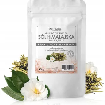 Kuchyňská sůl E-Fiore Himalájská sůl do koupele. Relaxační bílý čaj 900g