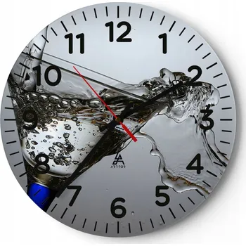 Hodiny Kuchyňské nástěnné hodiny 30x30 Sklenice Moderní skleněné hodiny do obýváku Tiché