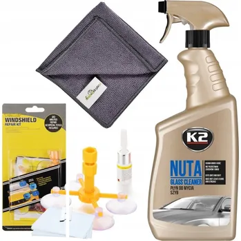 K2 OPRAVNÁ SADA NA SKLA + K2 NUTA ČISTICÍ A ODMAŠŤOVACÍ PŘÍPRAVEK NA SKLA