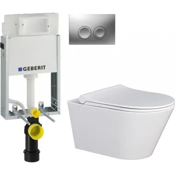 WC sada GEBERIT KOMBIFIXBasic vč. matného tlačítka DELTA 25 + WC MYJOYS MY1 + SEDÁTKO 110.100.00.1 21MA MY1