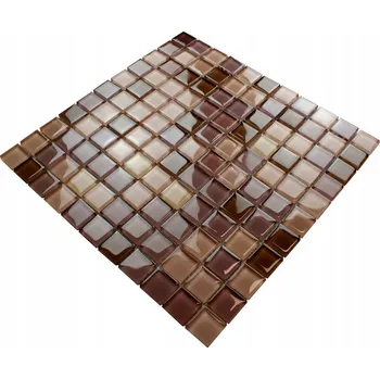 Obklad Skleněná mozaika Englass 30 x 30 cm, odstíny hnědé a béžové