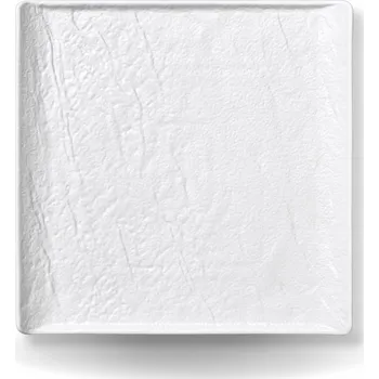Talíř Dezertní talíř 17x17 cm Wilmax, čtvercový, porcelánový, bílý matný