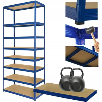 regál Kovový regál skladový stojan HELIOS 270x120x35cm 8 polic x 275kg ODOLNÝ