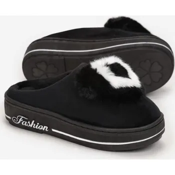 Dámské pantofle Dámské vyteplené papuče C32-MIX4 černé, VELIKOST 36/37
