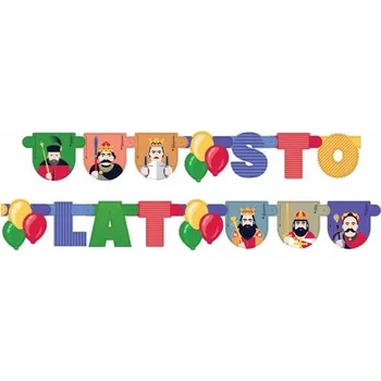 Girlanda Královská Oslava - Všechno Nejlepší k Narozeninám